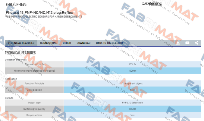 Micro Detectors / Diell (now Datasensing)-FFRL/0P-1EV5 price