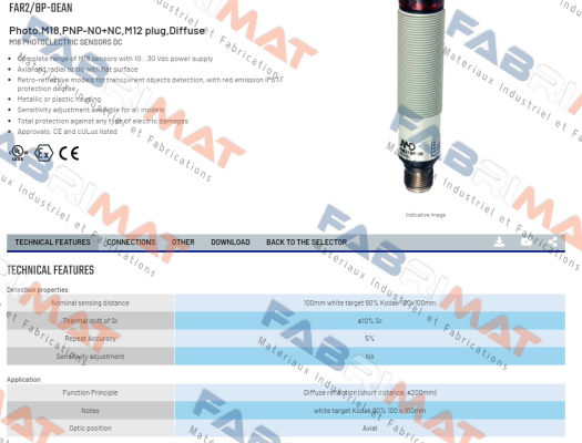 Micro Detectors / Diell (now Datasensing)-FAR2/BP-0EAN price