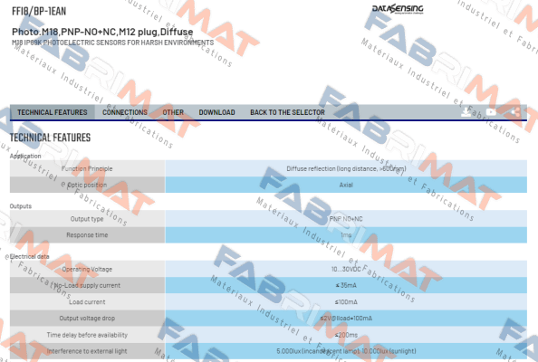 Micro Detectors / Diell (now Datasensing)-FFI8/BP-1EAN price