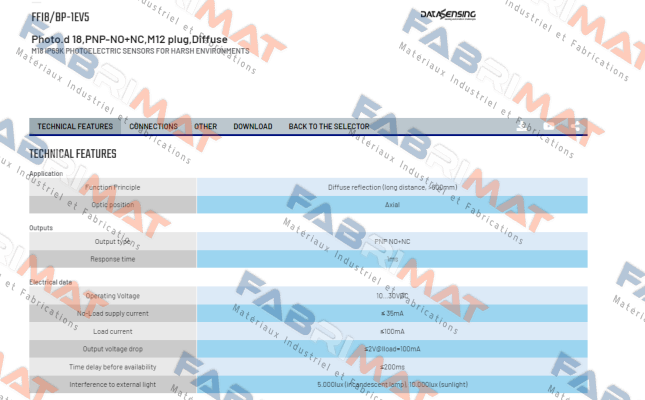 Micro Detectors / Diell (now Datasensing)-FFI8/BP-1EV5 price
