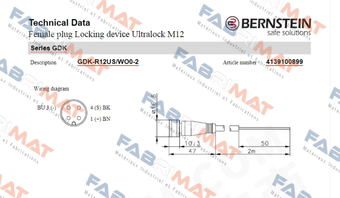 Bernstein-Art.No.4139100899 Type: GDK-R12US/WO0-2 price
