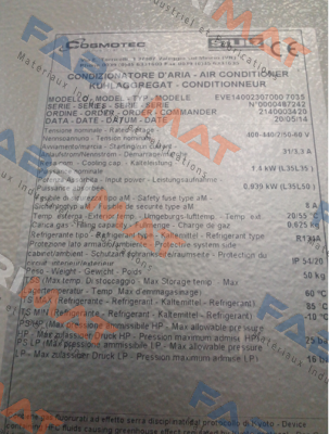 Cosmotec (brand of Stulz)-0000487242 price