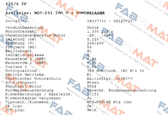 Nord-MOT-031 price
