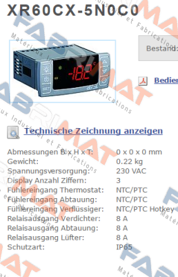 Dixell-XR60CX-5N0C0 NTC price