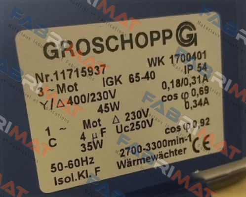 Groschopp-IGKU 65 40 price