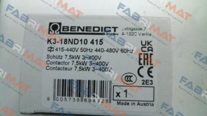 Benedict-K3-18ND10 415 price