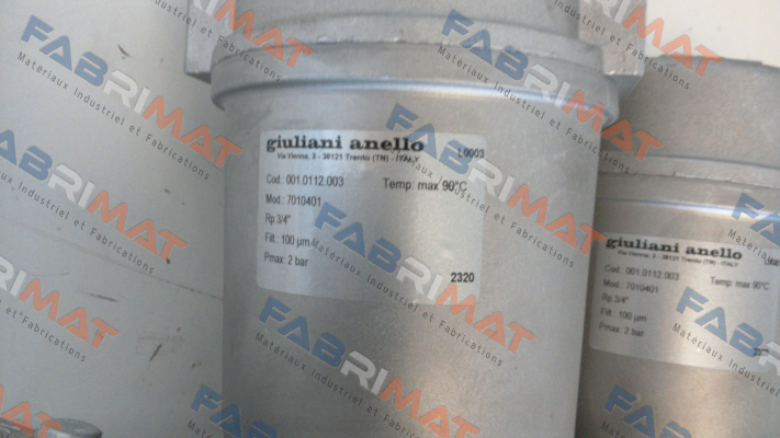 Giuliani Anello-KIT REPLACEMENT GASKETS FOR LINE FILTER 70104/01; price