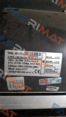 Elco-GMV 3BTB.CO.70.45.A.0/11 BTNB41TB0120S *40171880* price