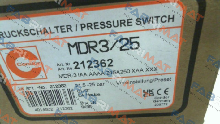 Condor-MDR 3/25  272885 price