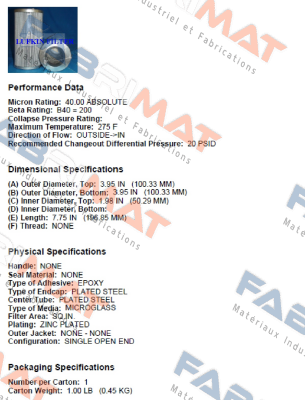 Lufkin-E7079409 replaced by FLK02-20564 price
